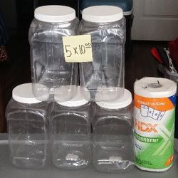 Storage Containers All 5 For $10 Holds 1 Gallon Each Rainbow / Charleston 