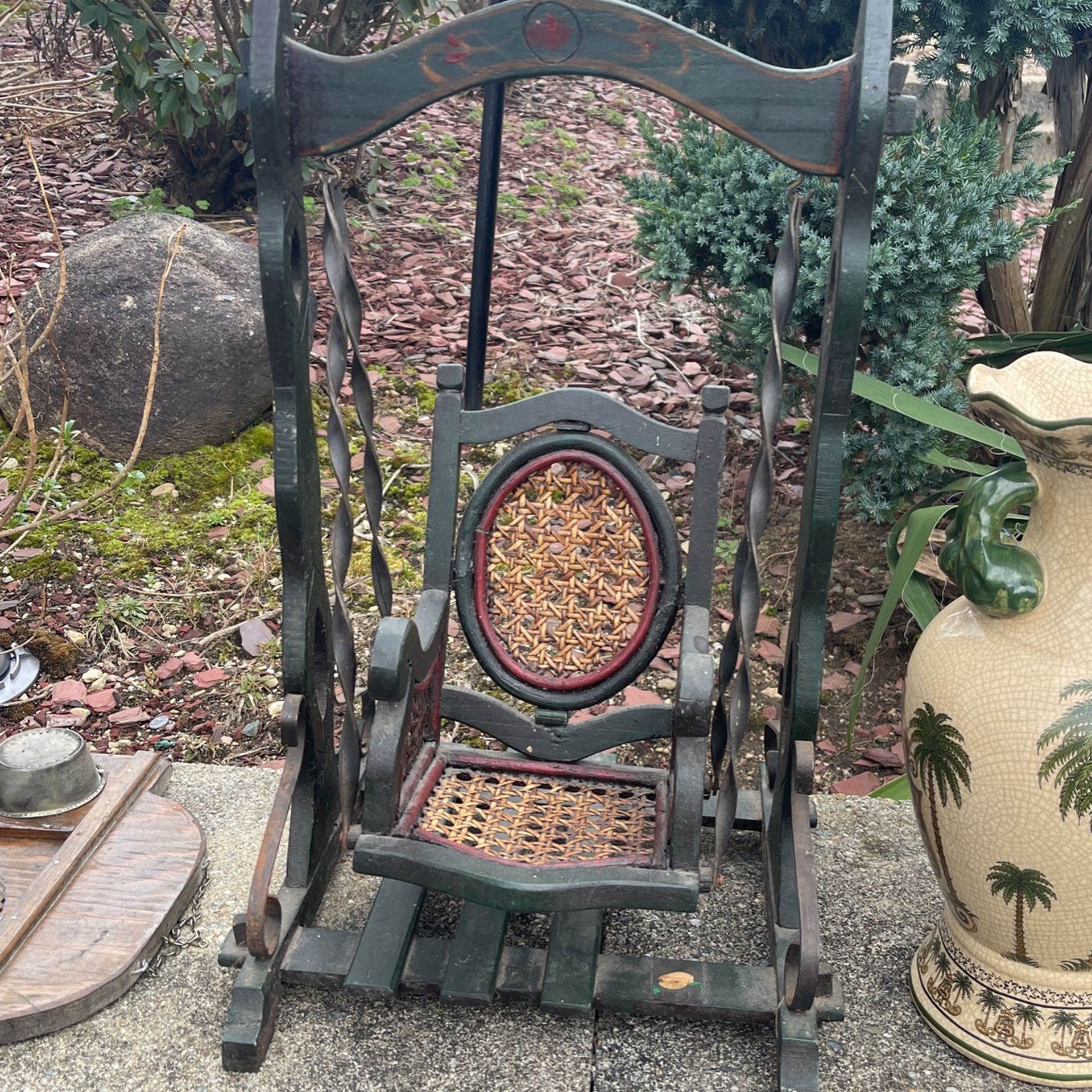 Antique Wood Swing 