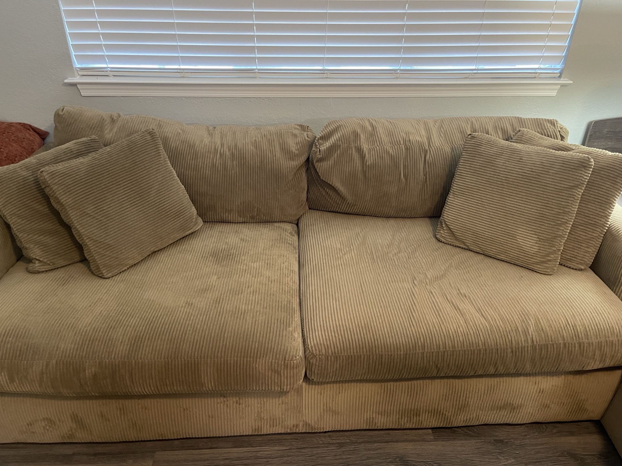 Brown Corduroy Couches 