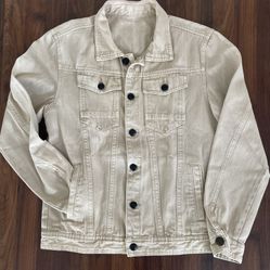 Men's khaki denim jacket, size M-L. Like NEW