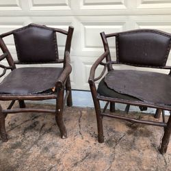 Unique Log Chairs