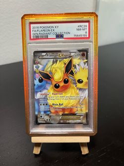 PSA 8 Flareon EX Full Art RC28 Radiant Collection 2016