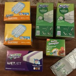 Swiffer Dusters, Swiffer Dry Sweeping Cloths Swiffer Wet Jet Mopping Pads