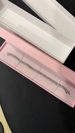 10k White Gold 1.00ct Natural Diamond S Link Tennis Bracelet
