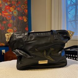 Versace Parfum Black Tote Bag Weekender