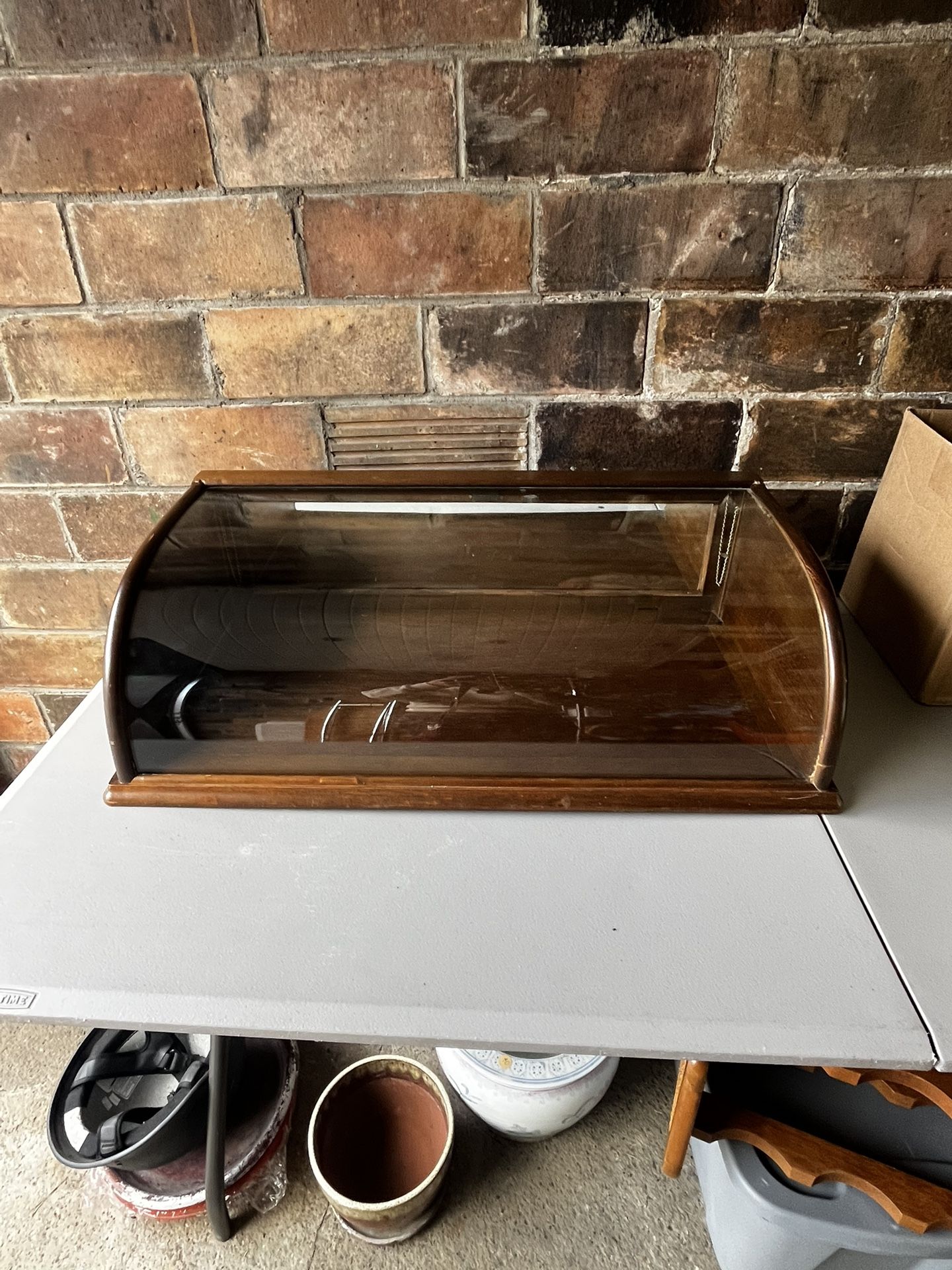 Antique Curved Glass Countertop Display Case