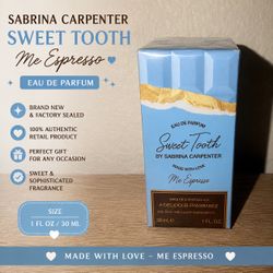New Sealed Sabrina Carpenter Sweet Tooth Me Espresso EDP 1 oz / 30ml