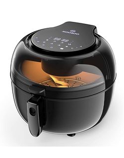 MOOSOO Air Fryer, 7QT Air Fryer Oven for Oil-Less Air Frying Cooking, 8-in-1 Air Fryer with Digital LED Touchscreen & Visualized Window, ETL Listed,