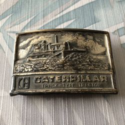 CAT Caterpillar Metal Belt Buckle - 3” X 2”