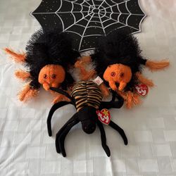 Ty Beanie Babies Set Of Three Halloween Spiders Mint Condition 