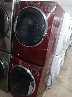 Kenmore Elite HE5 red stackable front load washer and dryer set - Free delivery