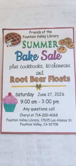 Friends of FV Library bake sale