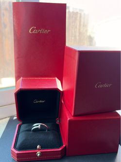 Cartier juste un clou ring in white gold size 62