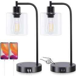 3-Way Dimmable Table Lamps Set of 2