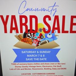 Community Yard Sale March 6,7 &  8