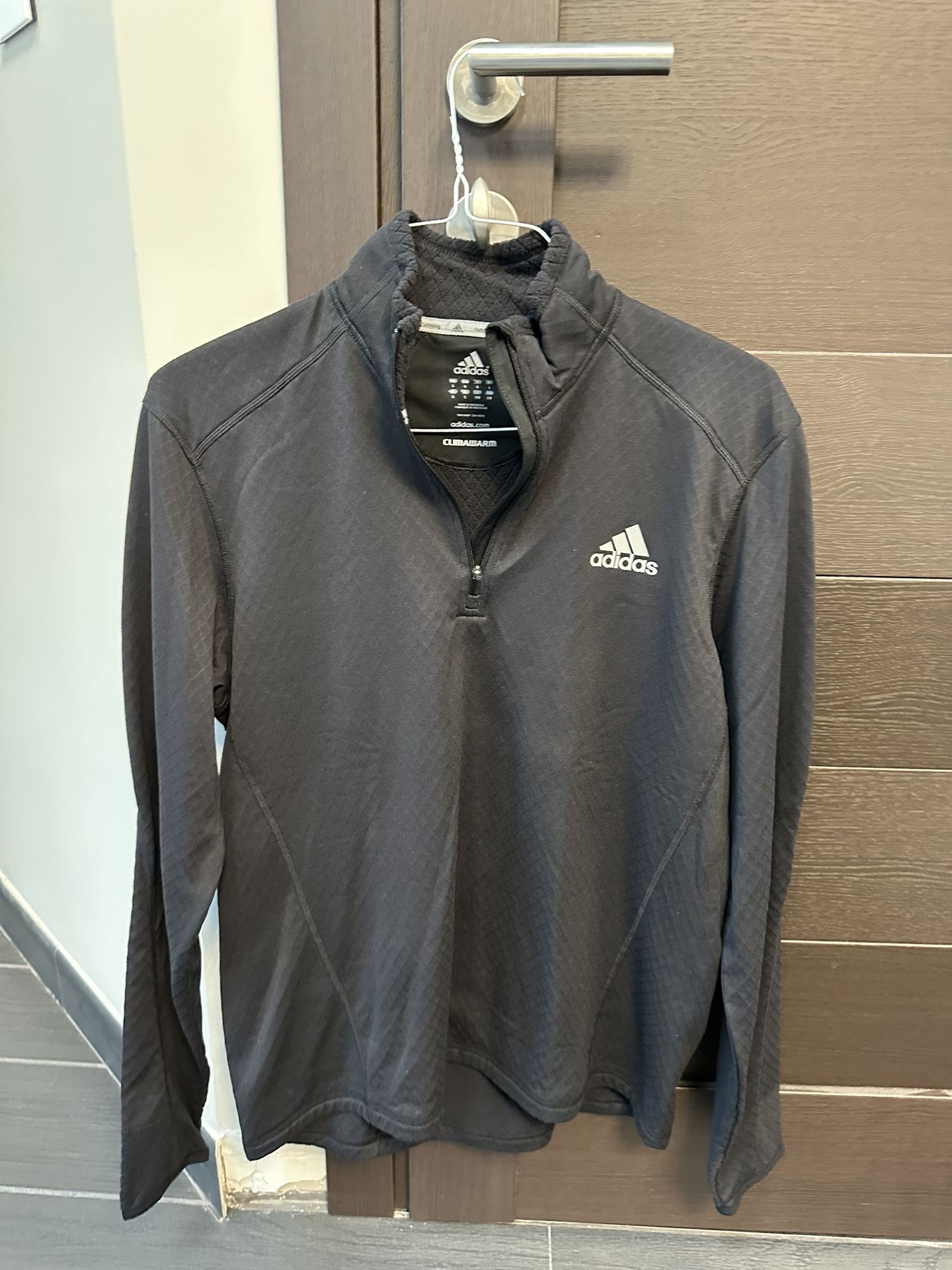Adidas 1/4 Zip Fleece Climawarm Running Shirt large