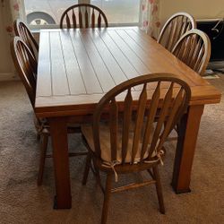 Dining Table With Extenders Plus 6 Chairs Sold As Set