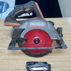 RIDGID R8654  18V 7-1/4in Circular Saw  W/ Battery