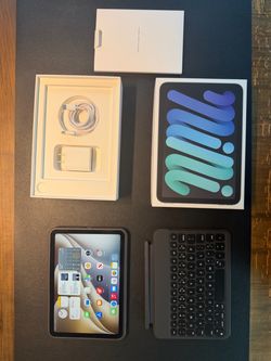 Newest Model-iPad Mini 256GB (A17 Pro) Wi-Fi with box and keyboard-Space Grey Like New
