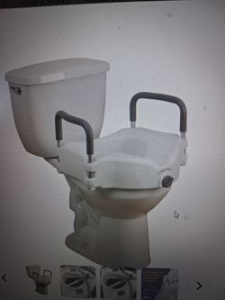 Drive medical 2-in 1 Raised toilet seat with padded removable arms.