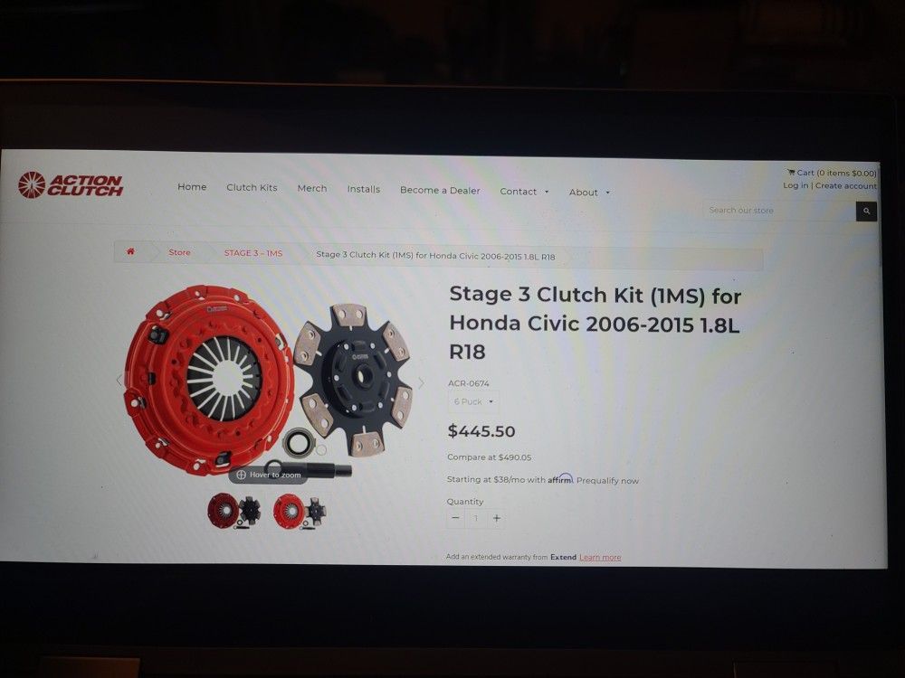 ACTION CLUTCH STAGE 3 KIT FOR 2006+ HONDA CIVIC 1.8L R18 for Sale in