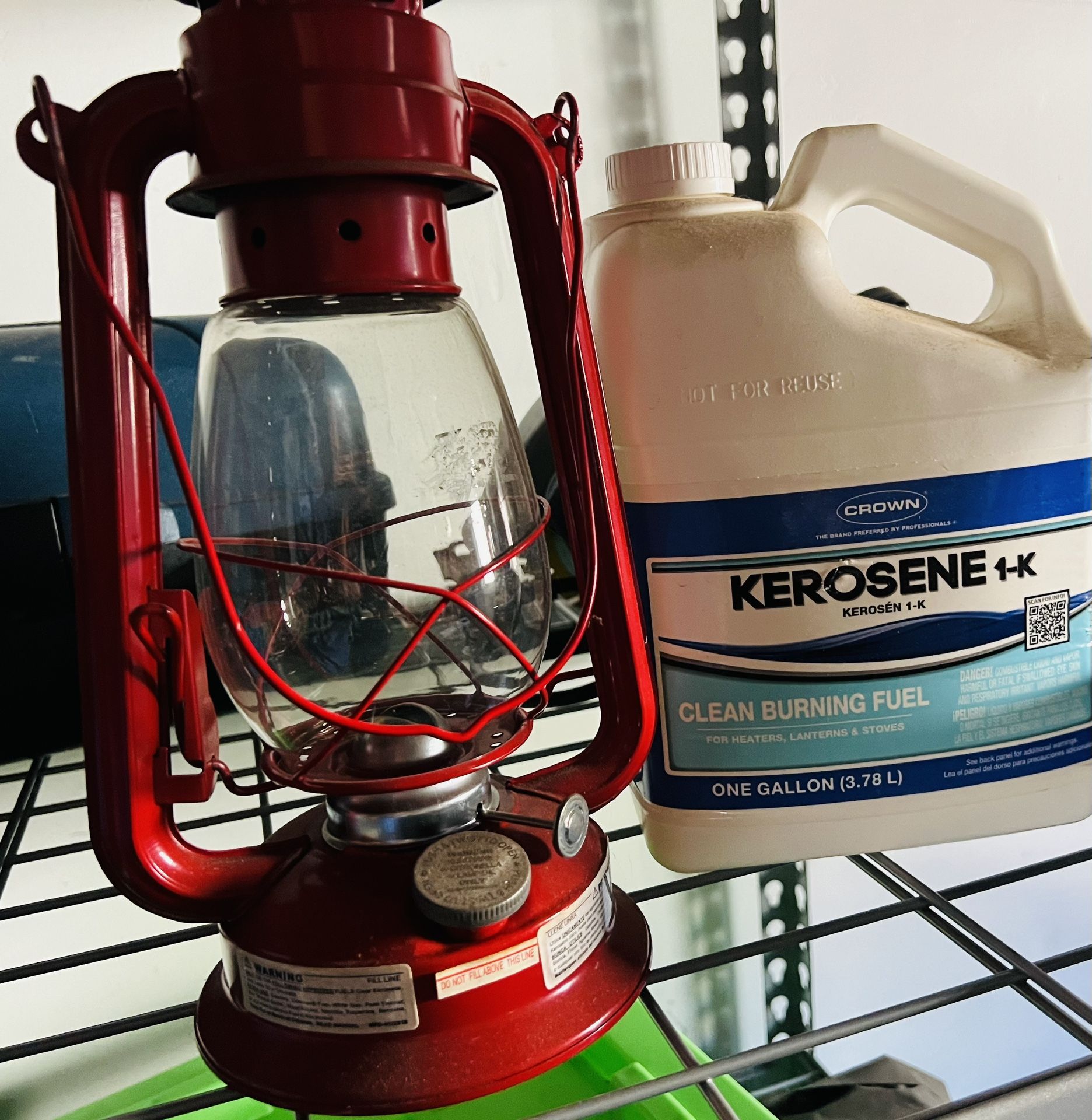 Kerosene Hurricane Lantern And Fuel