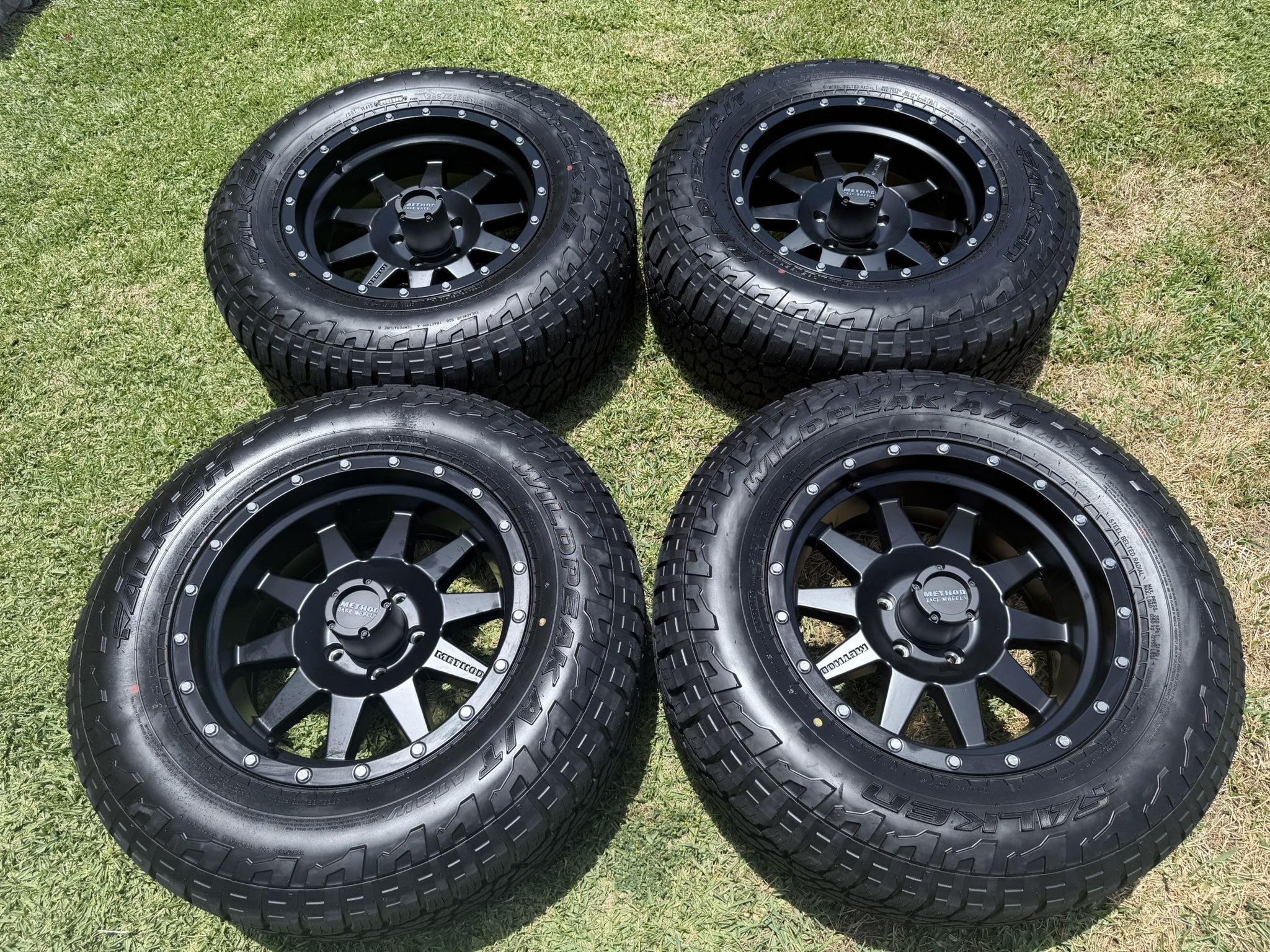 (4) 18” Method Wheels 285/65R18 Falken Wildpeak A/T