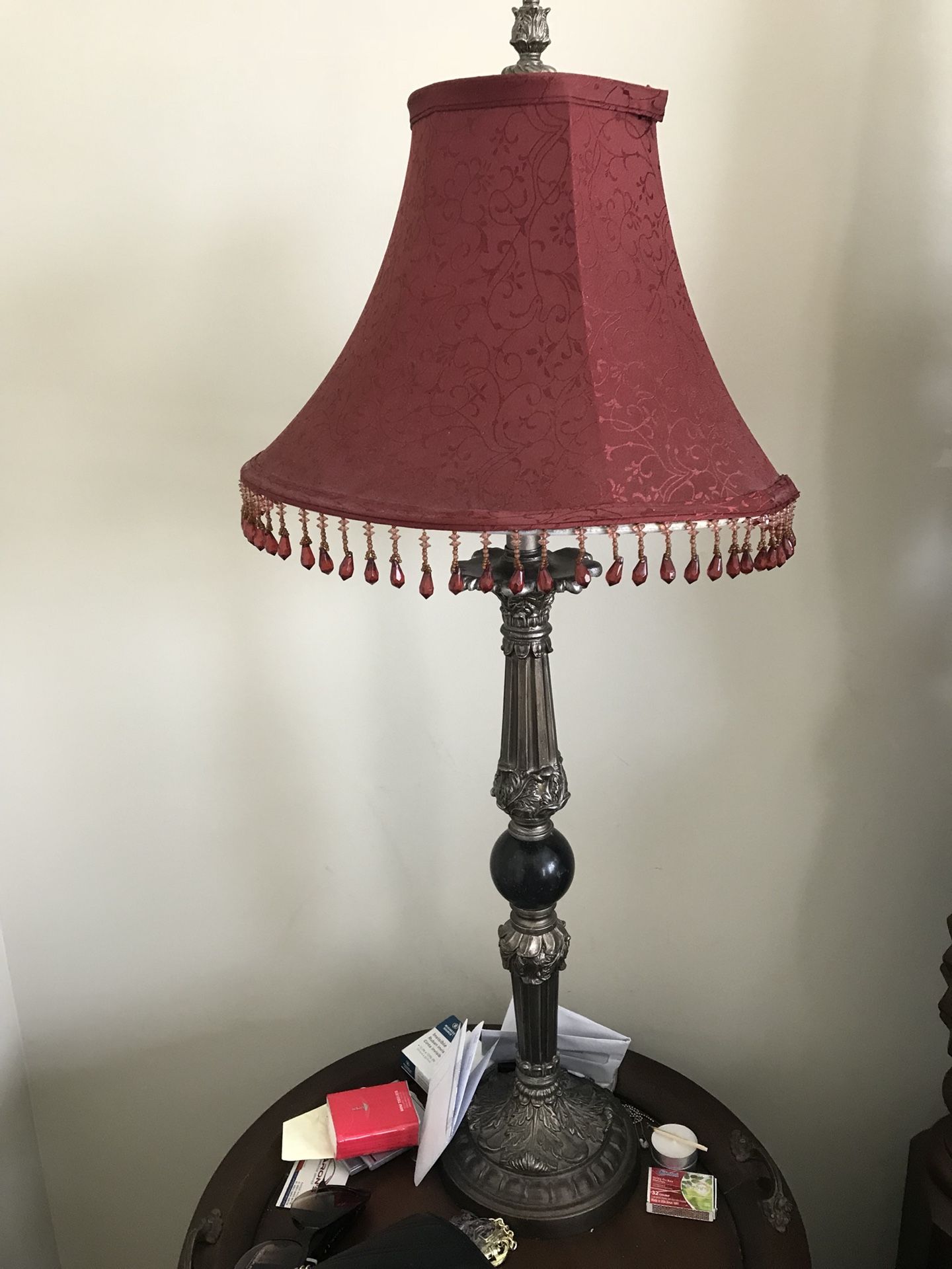 Red Beaded Lamp