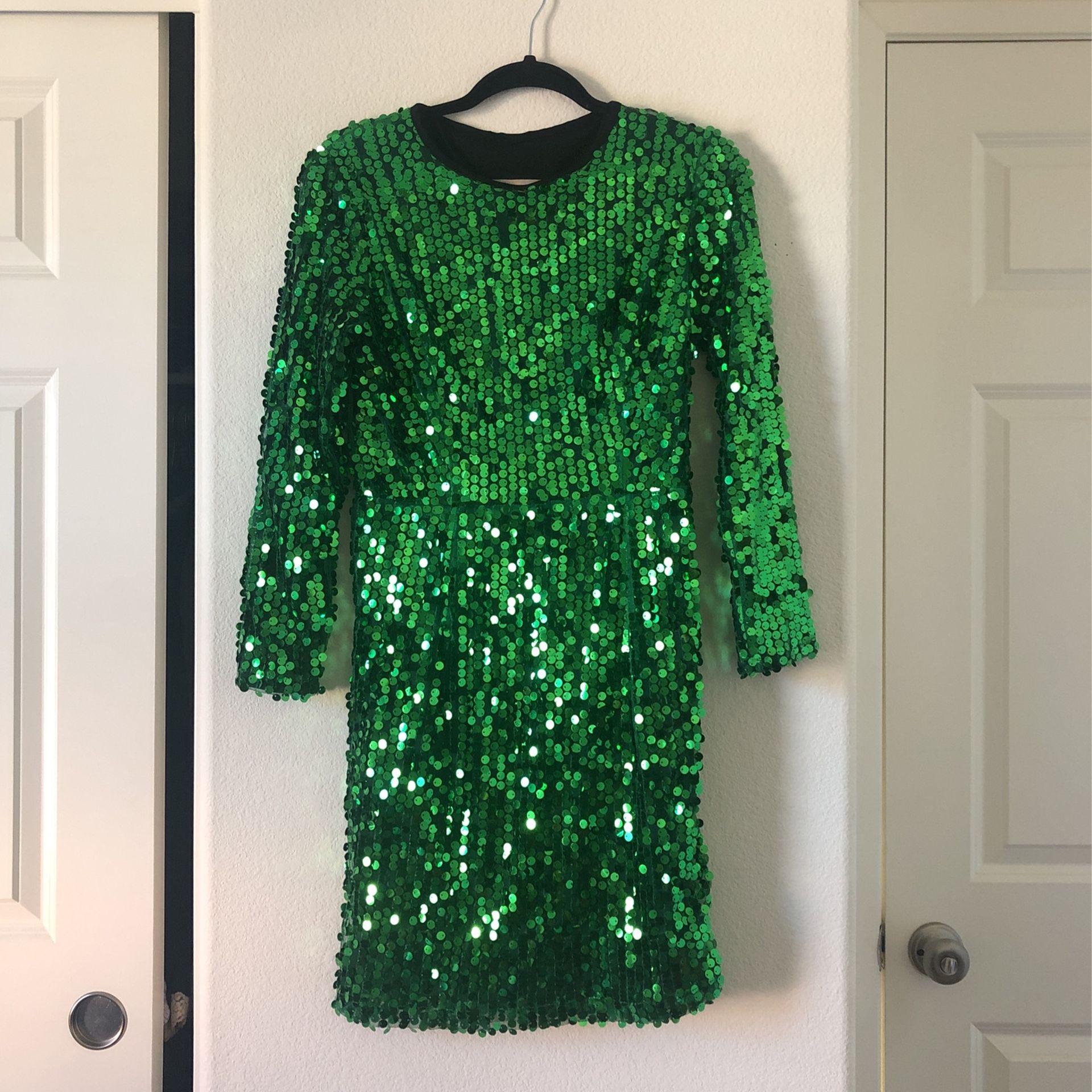 Green Sequin Bodycon Dress