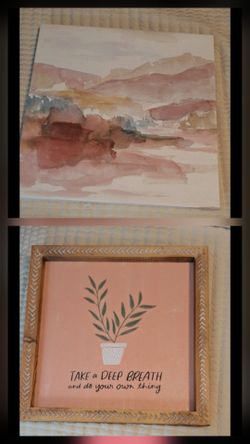 Pink/peach Wall Decor For Girls/women's Room