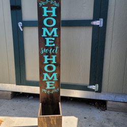 Welcome Sign Planter Box