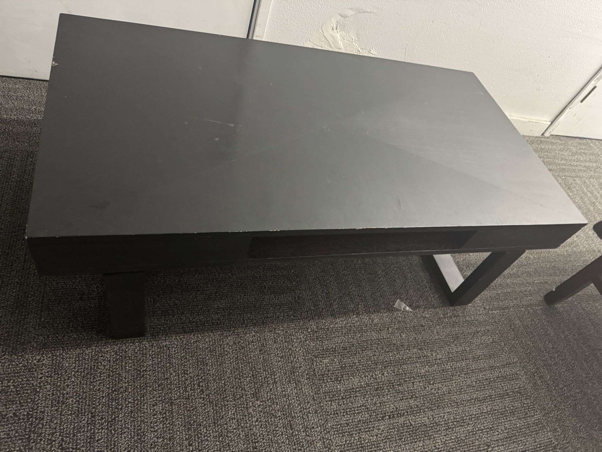 Dark Brown Coffee Table w/hidden Storage On BOTH Ends