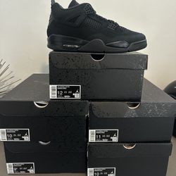 Black Cat Jordan 4s Size 9.5 10 12 13 