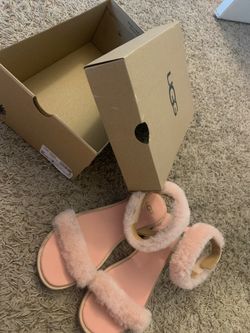 Pink UGG sandals size 7