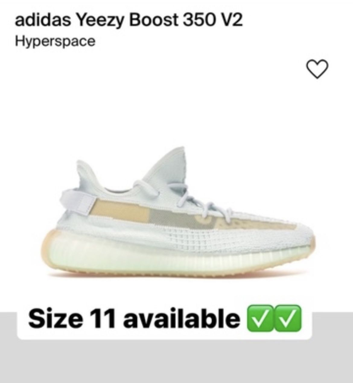 Adidas Yeezy Boost 350 V2 Hyperspace size 11 for Sale in Levittown