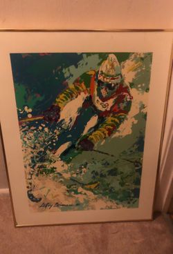 Leroy Neiman skier print in good condition.
