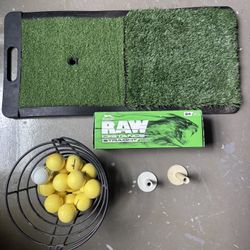 Golf Practice Mat And Balls