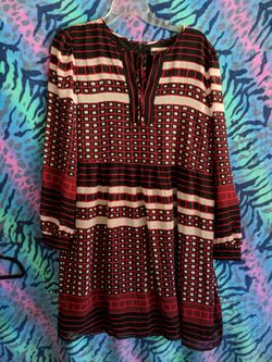 New Loft: Red, Black, and White Design Dress