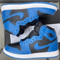 jordan 1 retro high og dark marine blue ps size 2Y/2.5Y