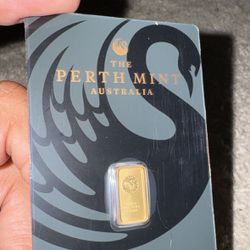 Perth Mint Gold Bar: 1g Premium 99.99% Pure Investment Grade Gold