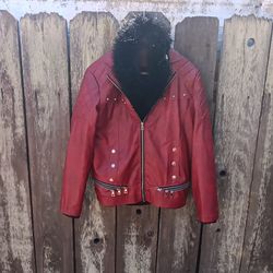 Red Punk Jacket Unisex Size Medium To Large