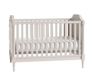 Pottery Barn Blythe Upholstered Convertible Crib Vintage Grey with Conversion Kit