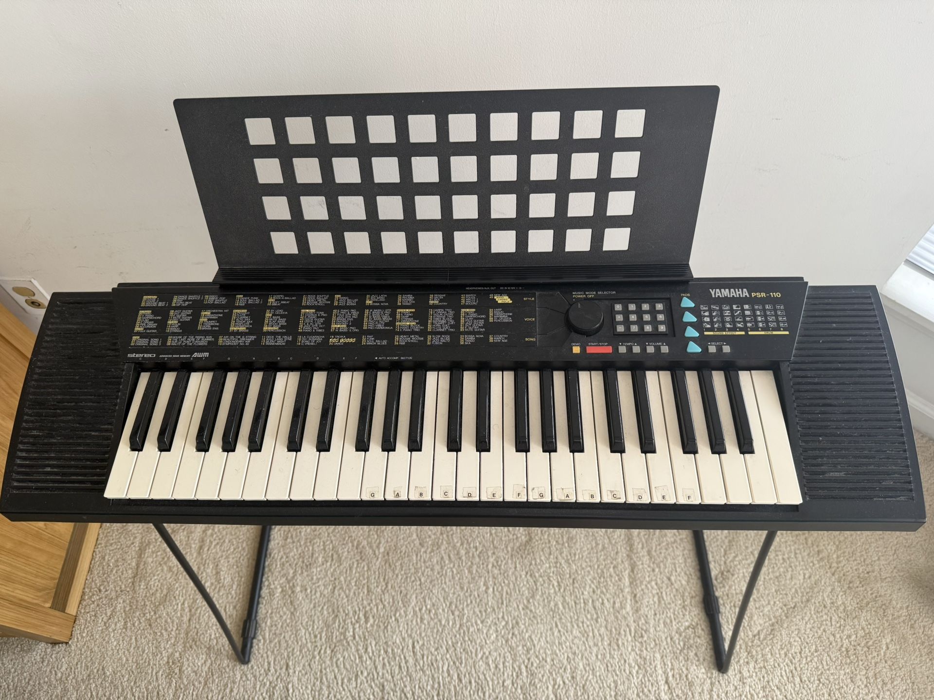 Yamaha Portable Electronic Keyboard Synthesizer PSR-110
