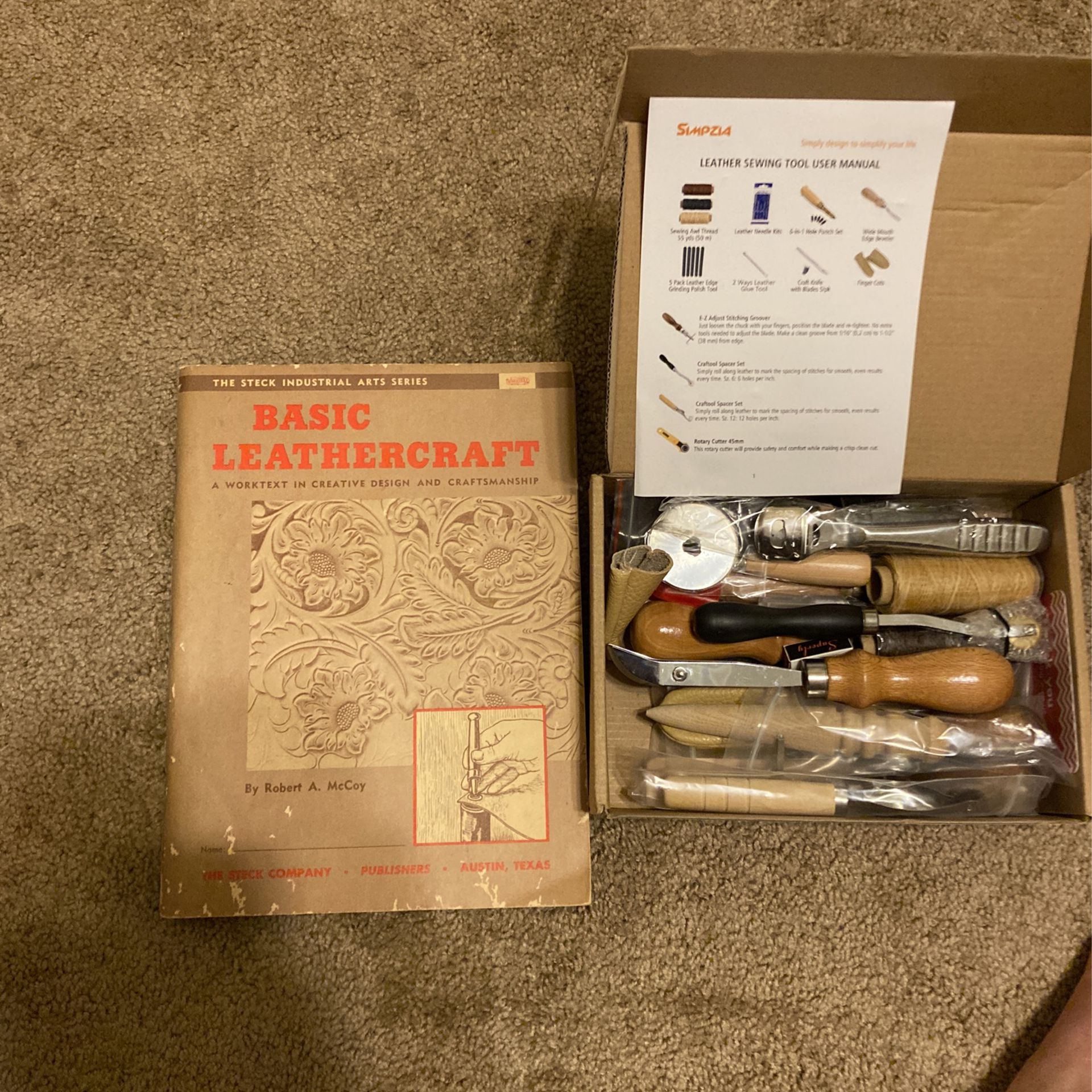 Leather Craft Tools and Book