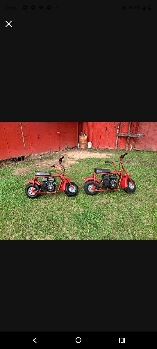 Pair Of Coleman Mini Bikes