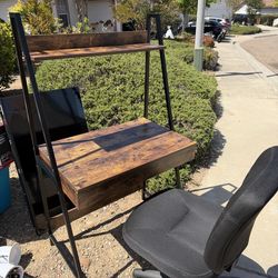 Desk and chair (can buy separately too)