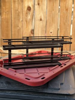 Black Metal Wall-Mounted Shelf Rack – Heavy Duty