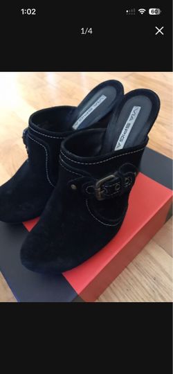 Black suede via spiga shoes