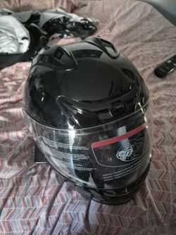 Fuel Helmet SH-FF001 Full Face Flip Helmet Gloss Black Medium DOT