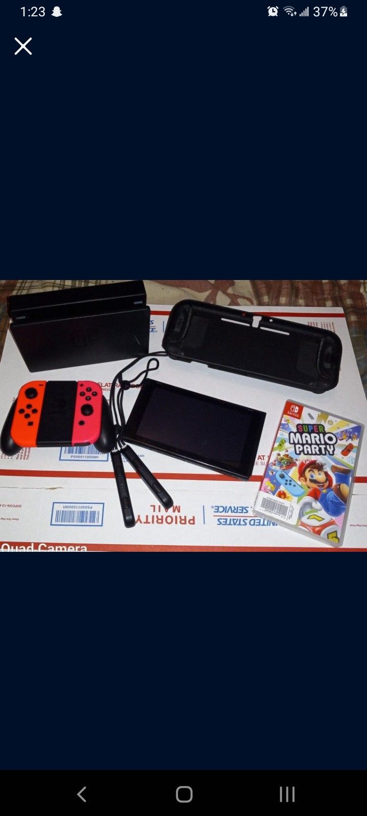 Nintendo Switch with hdmi and charging cable